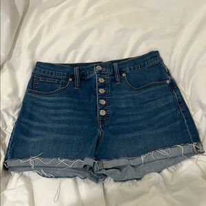 Denim Button-Up Women's Shorts